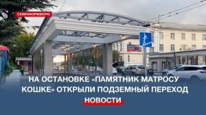 На остановке «Памятник Матросу Кошке» открыли подземный переход