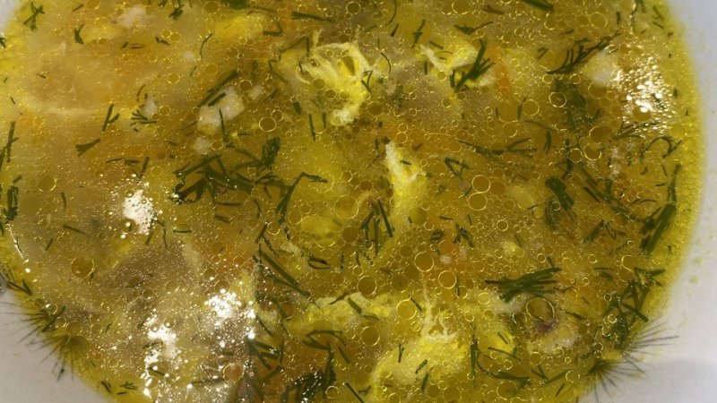 КУРИНЫЙ Суп "ЗАТИРУХА"с яйцом.