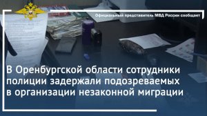 В Оренбургской области сотрудники полиции задержали подозреваемых в организации незаконной миграции