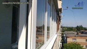 Остекление лоджии 6200 мм в 16-ти этажном доме. Обзор объекта до и после монтажа. Таганрог