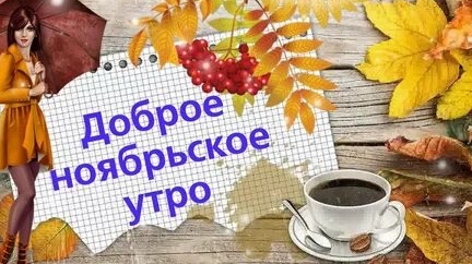 Ноябрьского доброго утра!