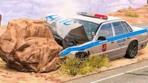 Камни на дороге BeamNG тачки налетают на препятствия Дорожные аварии на скорости Машины в хлам!