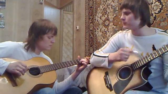 Игра на гитаре-Любэ-Давай за (COVER)