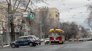 Старый трамвай, отремонтированная ул.Белинского, пл. Сенная. Н.Новгород.