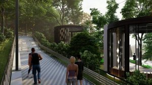 Площадка отдыха в парке города-курорта Железноводска.