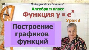 Построение графика функции с y=e^x с помощью производной. Алгебра 11 класс