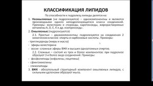 Практическое занятие ВЖК, липиды, фосфолипиды