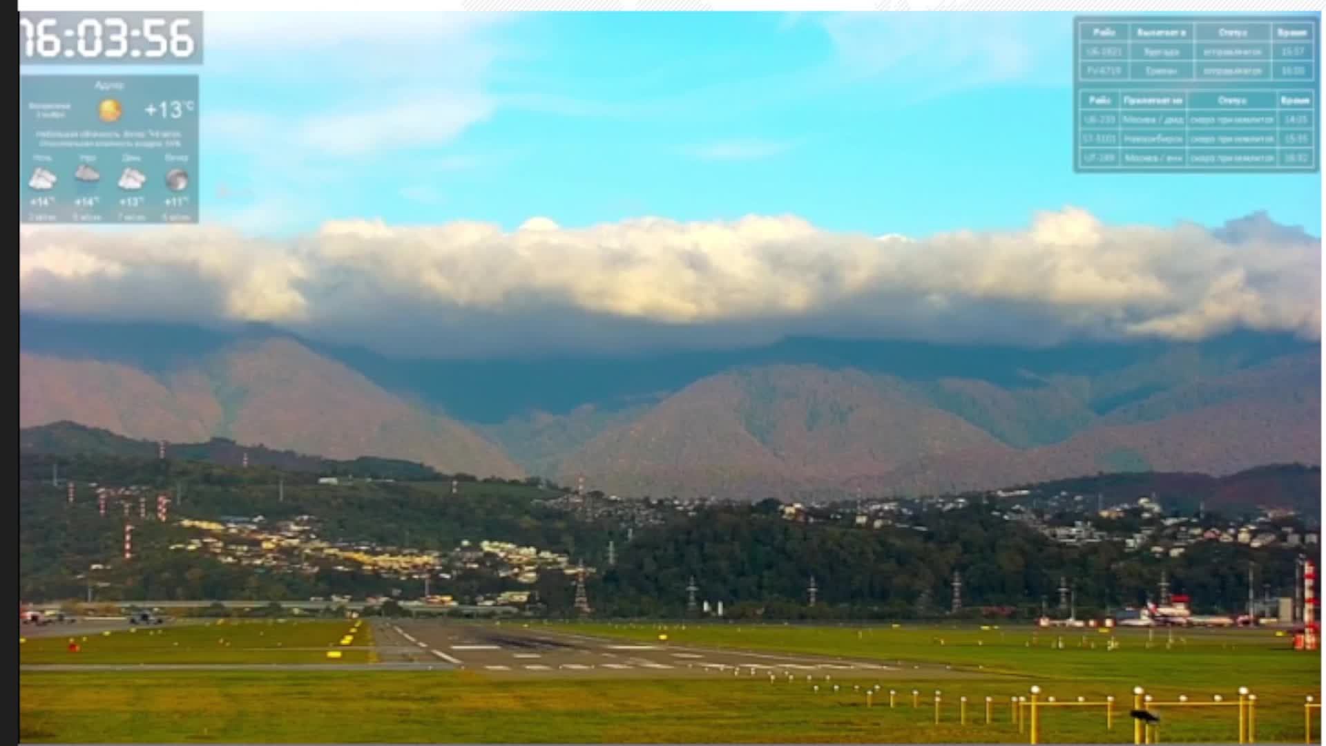 Камера на аэропорт Сочи (Адлер), с РАДИОЭФИРОМ, в РЕАЛЬНОМ времени! смотреть онлайн