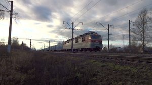 Электровоз ВЛ80с-653 с контейнерным поездом на перегоне Доскино - Нижний Новгород Сортировочный