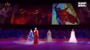 Теплая встреча В.В.Путина в Северной Корее. Песни огонь!