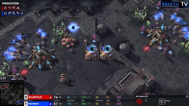 StarCraft 2 - Replay-Cast #878 - ShoWTimE (P) vs Harstem (P) - HomeStory Cup XVIII [Deutsch] смотреть онлайн