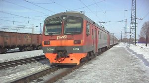 Электропоезд ЭД9М-0139. Покатушки от Алтайской площадки до Укладочного+прибытие и отправление.