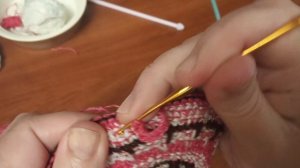 Скрытая петелька на подложке под горячее или прихватке!