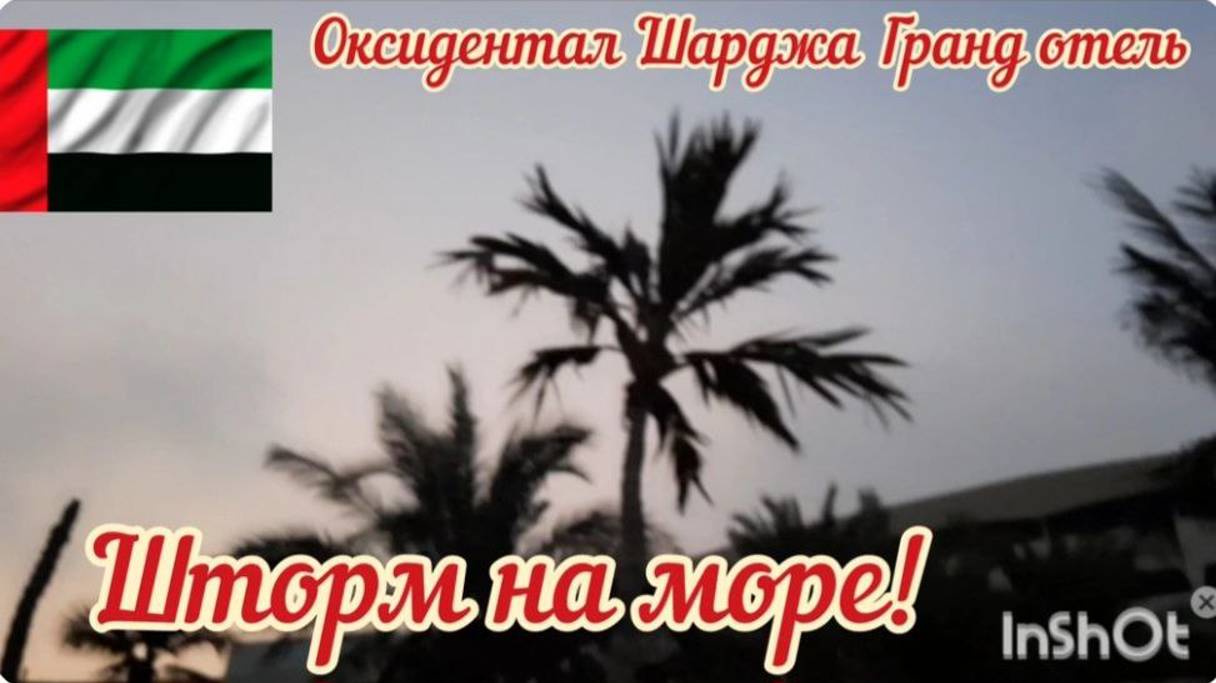 ОАЭ - 2024. Шторм на Персидском заливе. Оксидентал Шарджа Гранд отель.