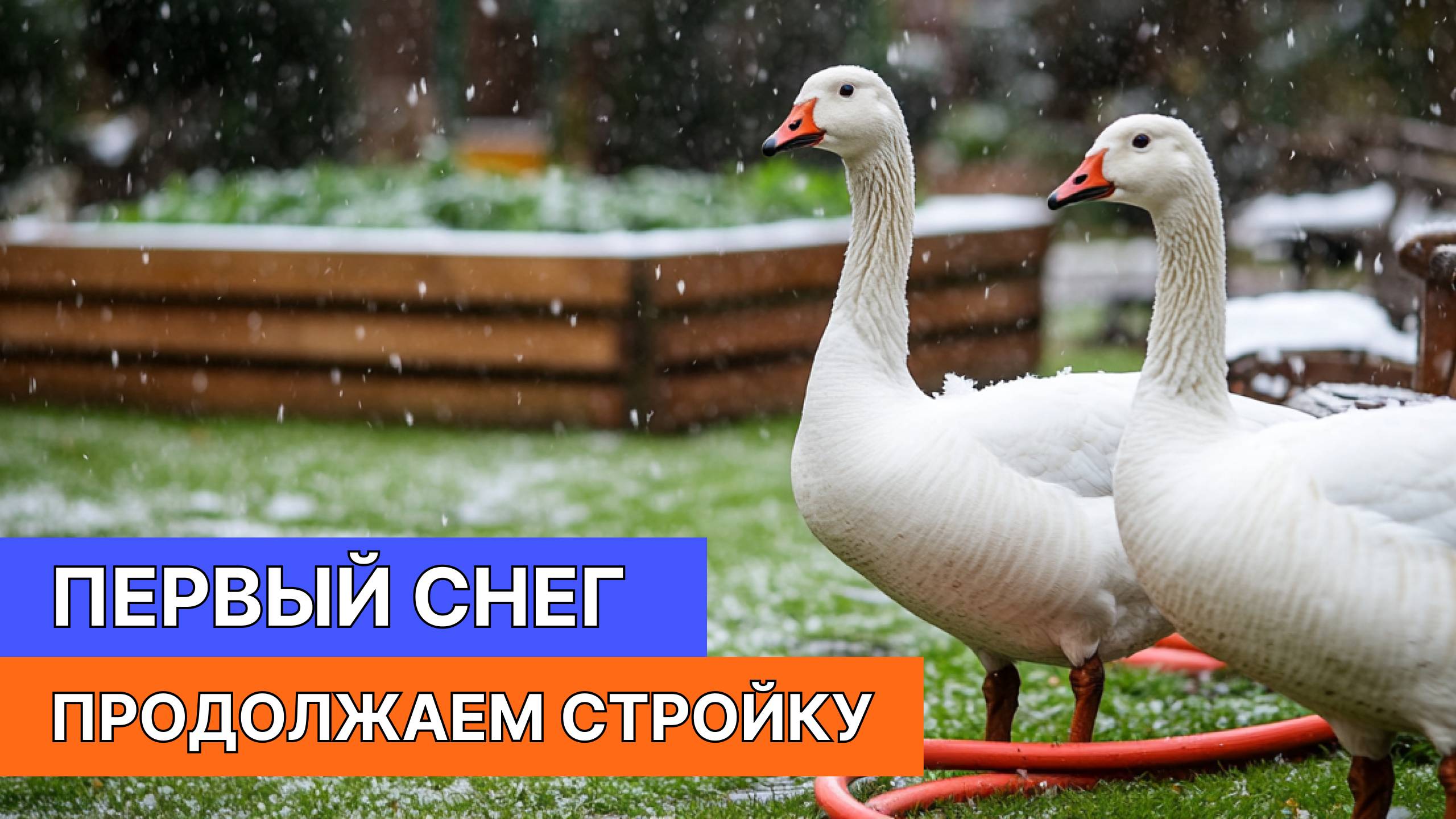 Первый снег на участке ❄️ Продолжаем строительство мангальной зоны! Жизнь за городом