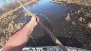 Сколько в этой лужи карася !!Рыбалка на подъёмник.ХМАО.