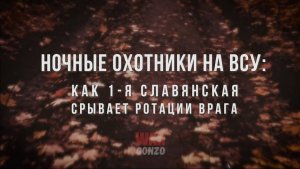 Спецрепортаж WG Ночные охотники на ВСУ: как 1-я Славянская срывает ротации врага