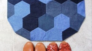 Ковры из старых джинсов