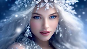 Девушка снежинка.