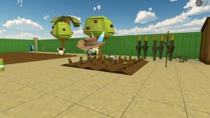 Мальчик на ферме chicken gun
