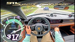 PORSCHE 911 992 SPORT CLASSIC | АВТОБАМ POV 317 КМ/Ч | РАЗГОН И МАКСИМАЛЬНАЯ СКОРОСТЬ AutoTopNL