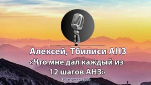 Алексей АНЗ. Спикерская «Что мне дал каждый из 12 шагов АНЗ»