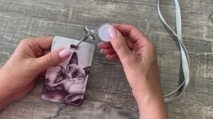 Обзор на чехол для бейджа, магнитной карты, пропуска, с изображением любящих котиков Eshemoda