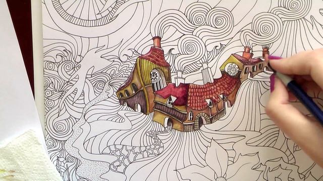 Speed Coloring 'The Magical city' - Part 1/ Раскрашиваем "Магия городов" Коверак. Часть1 смотреть онлайн