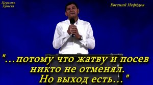 "…потому что жатву и посев никто не отменял. Но выход есть…" 27-10-2024 Евгений Нефёдов Церковь