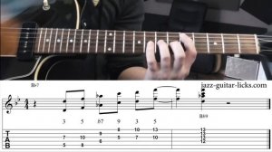 10 Easy Dominant Jazz Guitar Octave Licks With Tabs (Bb) For Beginners