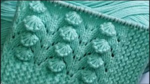 Красивый объемный узор спицами - Вяжется быстро и легко - Вязание спицами для начинающих