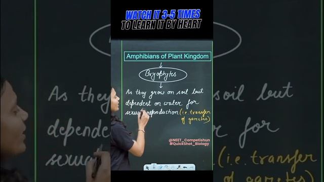 Amphibians Of Plant Kingdom | QuickShot Biology | #ncert #biology #neet2025