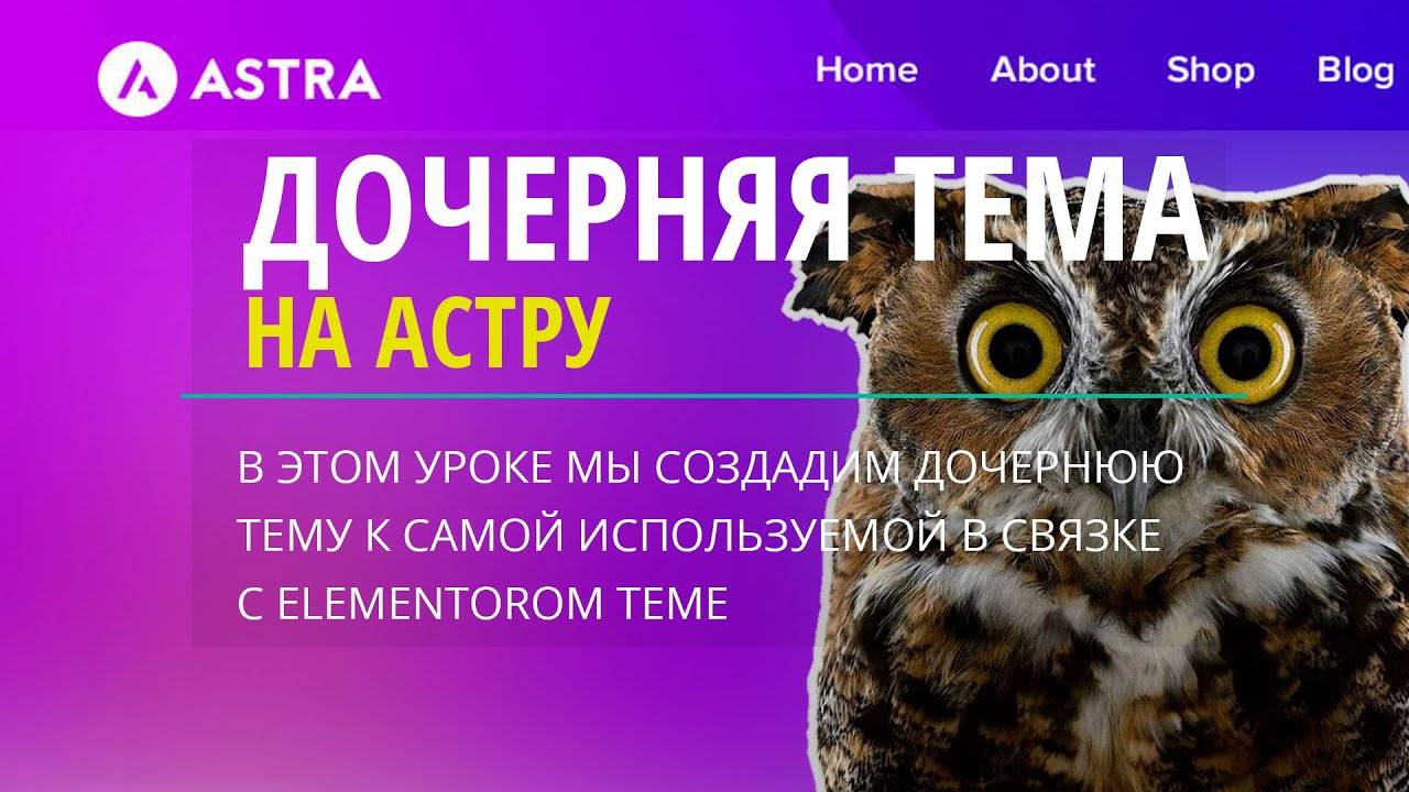 Дочерняя тема к Астре