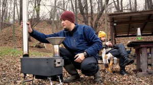 Сбежали из города! Почти Зимняя Рыбалка с ночевкой! Готовим на печи. Рыбалка с друзьями