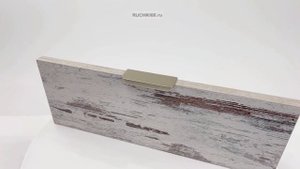 Торцевая накладная ручка для мебели. Цвет - сталь шлифованная, длина - 100 мм. "Giusti", Италия.