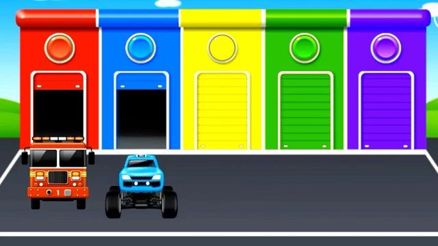 car cartoon || Red blue green yellow color || car cartoon || preschool || nursery teaching смотреть онлайн