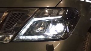 Nissan Patrol Y62 Nismo обзор фар с бегающим поворотником