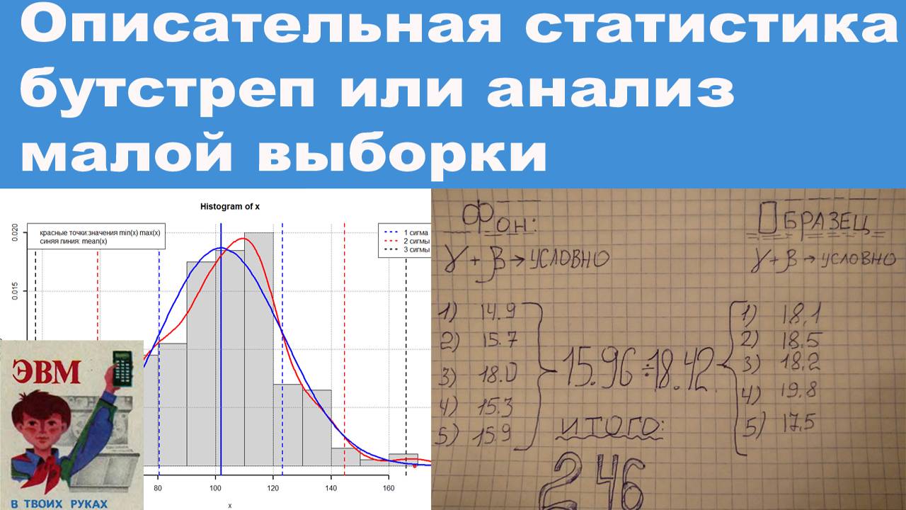 Описательная статистика и бутстреп или анализ малой выборки