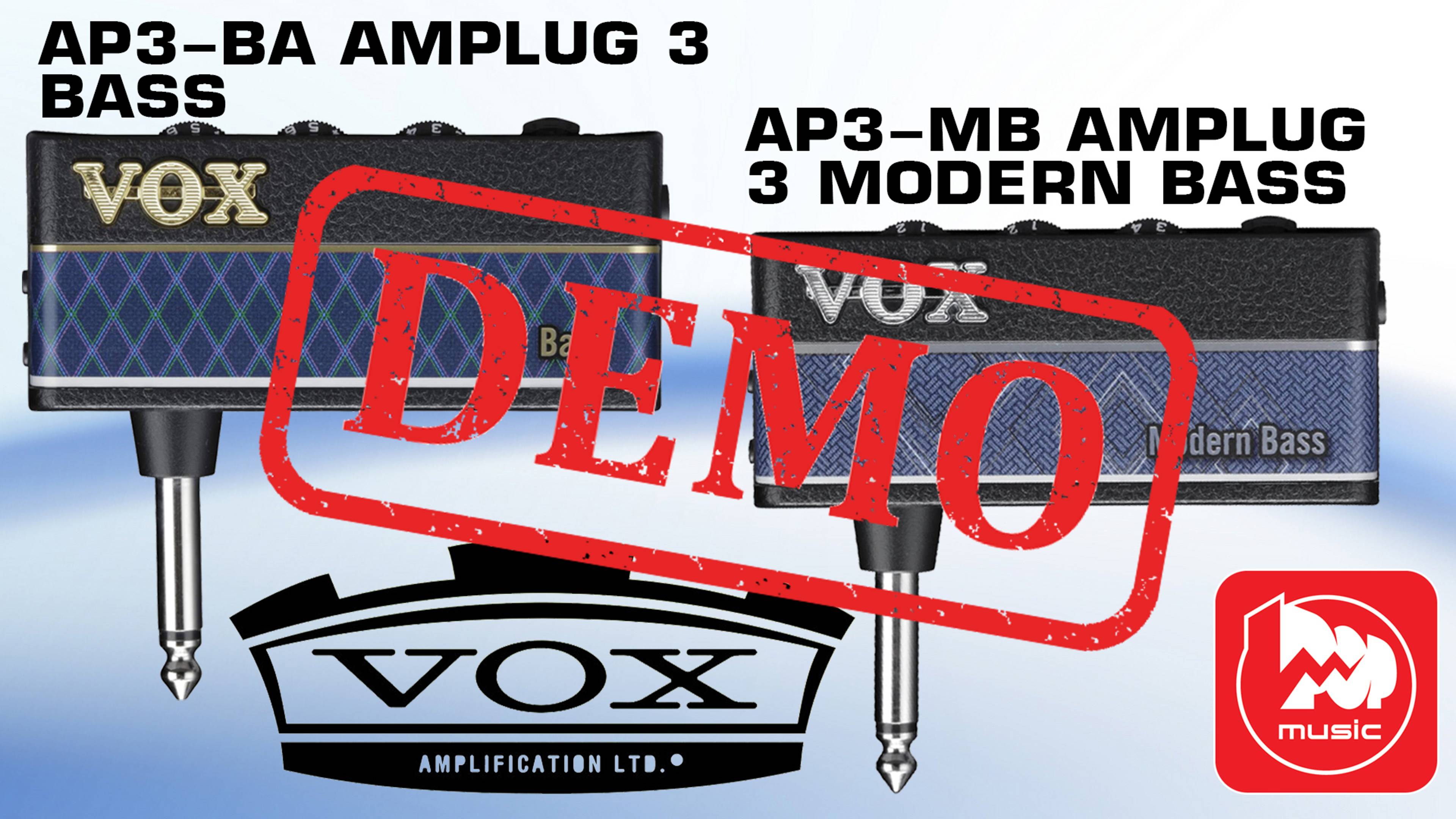 Усилители для наушников VOX AP3-BA AMPLUG 3 BASS и AMPLUG 3 MODERN BASS - демонстрация звучания