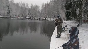 Форелевая рыбалка на Нижнем водоёме в Клёвом месте лосиный остров.