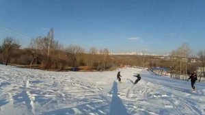 snowbord, снимаю видео проездов на сноуборде.