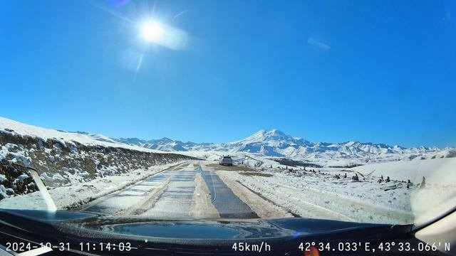 дорога в сторону урочища Джилы-Су в конце октября 2024 (фрагмент)