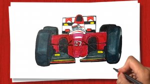 Как нарисовать гоночную машину Формула 1 / How to draw Formula 1 Car