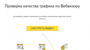 Лиды в Яндекс Метрике. Проверка качества трафика по Вебвизору