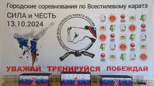 Городские соревнования по Всестилевому каратэ СИЛА и ЧЕСТЬ - 13 октября 2024 года