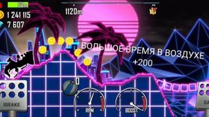 Игра hill climb racing,Трасса НЕОН.