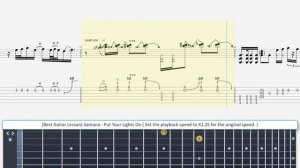 ( Best Guitar Lesson ) Santana - Put Your Lights On ( slow speed for lesson )