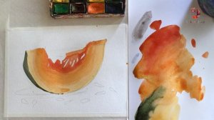 Урок - Рисуем Тыкву Акварелью За 30 Минут!