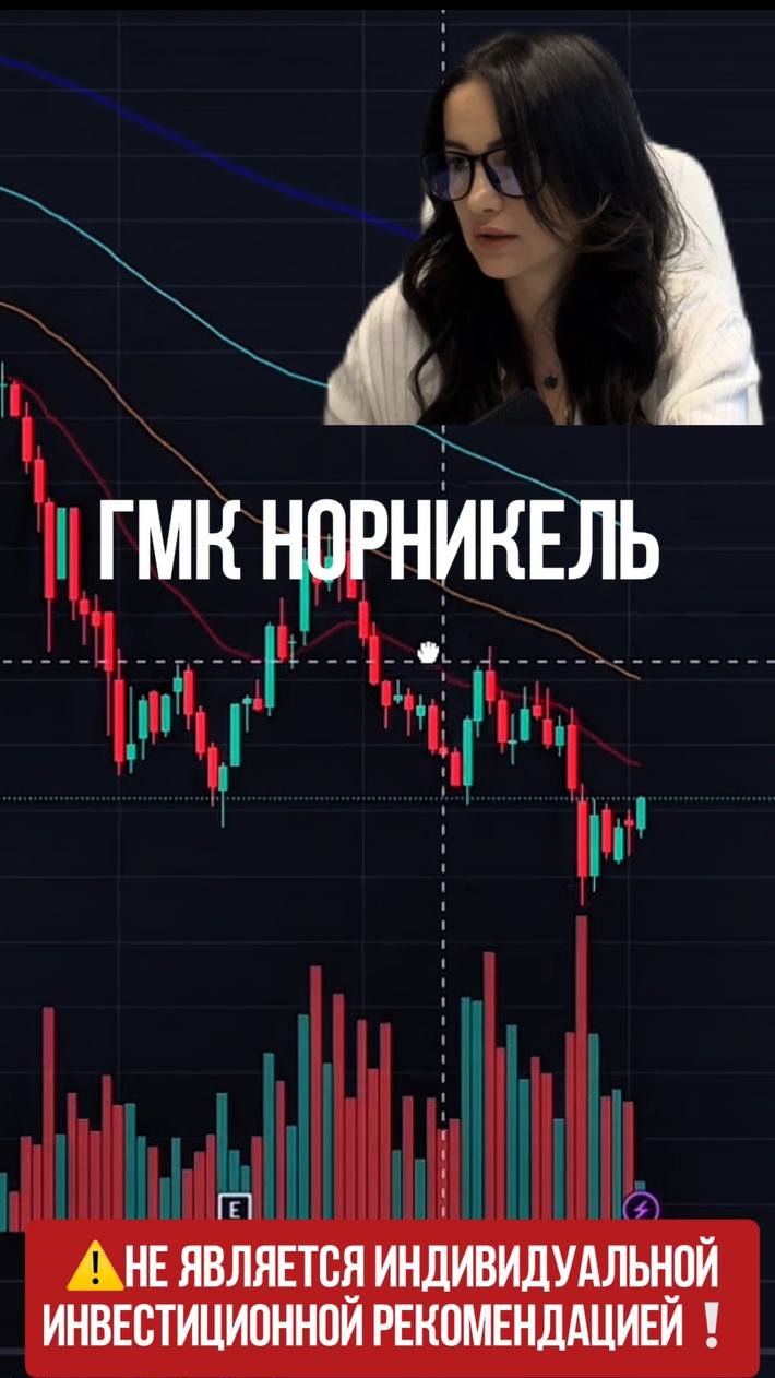 ГМК НОРНИКЕЛЬ - падение ещё впереди! #трейдинг #трейдингсигналы