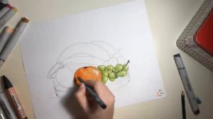 Скетч маркерами! Рисуем фрукты)